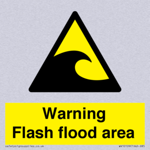 Warning Flash flood area
